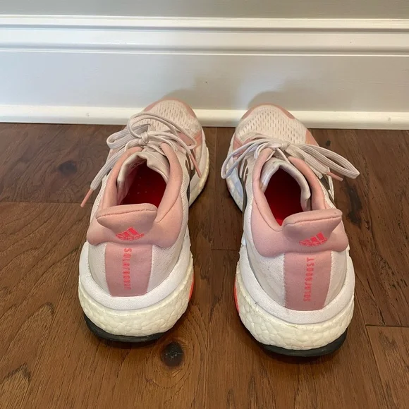 Adidas Women's Pink Solar Boost Sneakers - Picture 3 of 6